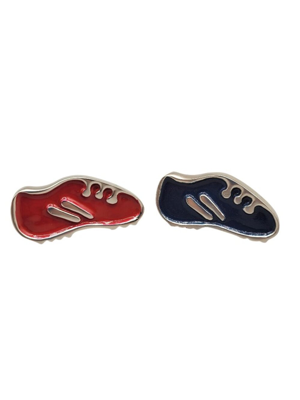 Drawer Pulls Enamel Tennis Shoes Trainers Soccer Drawer Knobs Blue Red Set of 2